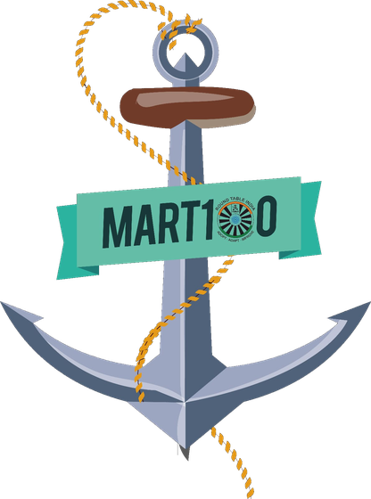MART 100 logo: an anchor with the MART 100 ribbon