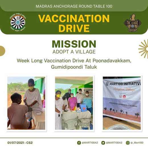 Vaccination Drive in Poonadavakkam